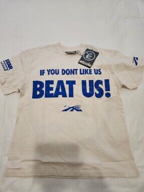 Keelstar 'Beat Us!' Graphic Tee - White & Royal Blue